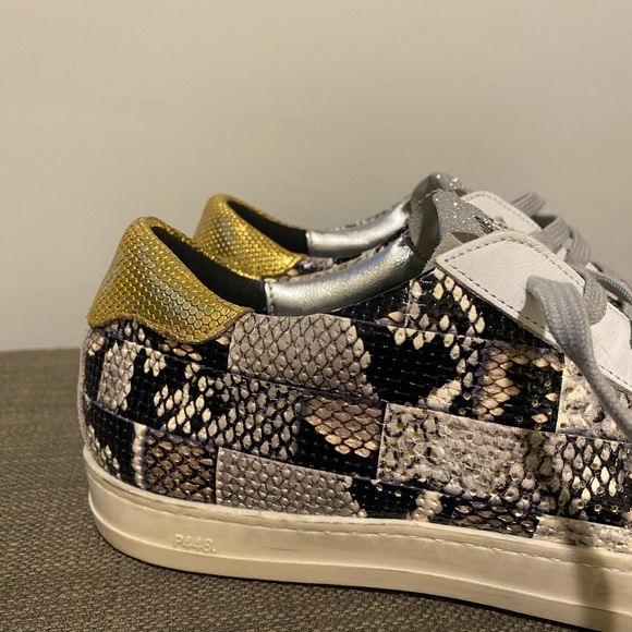 P448 Women's John Snakeskin Sneakers - Picture 10 of 14